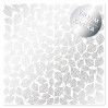Tracing paper, vellum - Silver Leaves mini - tracing paper with silver print - milky white - Fabrika Decoru