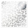 Transparent foil - Silver Pine cones - transparent foil with silver print - Fabrika Decoru