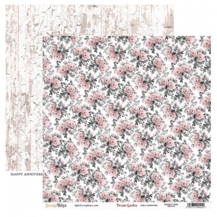 Papier Scrapboys - Dream Garden 05 - Papier do scrapbookingu 30.5x30.5cm