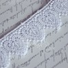 Guipure lace - 3.5 cm wide - white - 1 meter