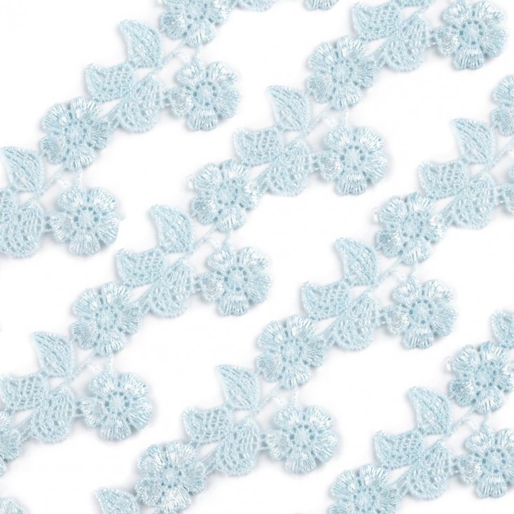 Guipure lace - width 4.5 cm - blue - 1 meter