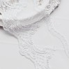 Lace on tulle - wave - 12.5 cm wide - white - 1 meter