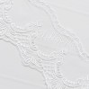 Lace on tulle - wave - 12.5 cm wide - white - 1 meter