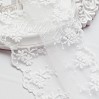 Lace on tulle - tiny flowers - 10 cm wide - white - 1 meter