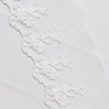 Lace on tulle - tiny flowers - 10 cm wide - white - 1 meter