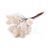 Small white cones with glitter - for decoration - set - 10 cones on a wire