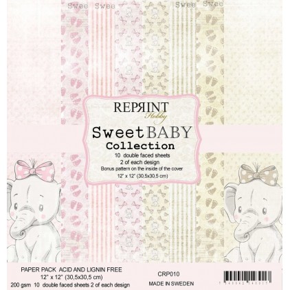 Sweet baby 02 - Zestaw papierów do scrapbookingu 30x30cm - Reprint Hobby