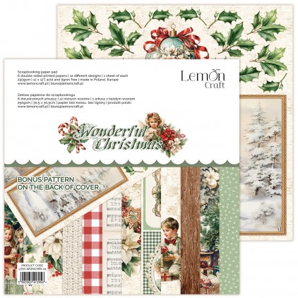 Scrapbooking papers 30,5x30,5cm - Lemoncraft - Wonderful Christmas - Main collection kit