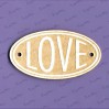 Crafty Moly - Cardboard element - LOVE oval 01