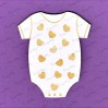 Crafty Moly - Cardboard element - Baby body with hearts