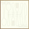 Latarnia Morska - big chipboard cutlery 6 pieces