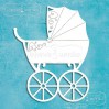 Latarnia Morska - Chipboard - Retro baby carriage