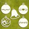 Latarnia Morska - Chipboard - Christmas baubles (4 pieces) with bell