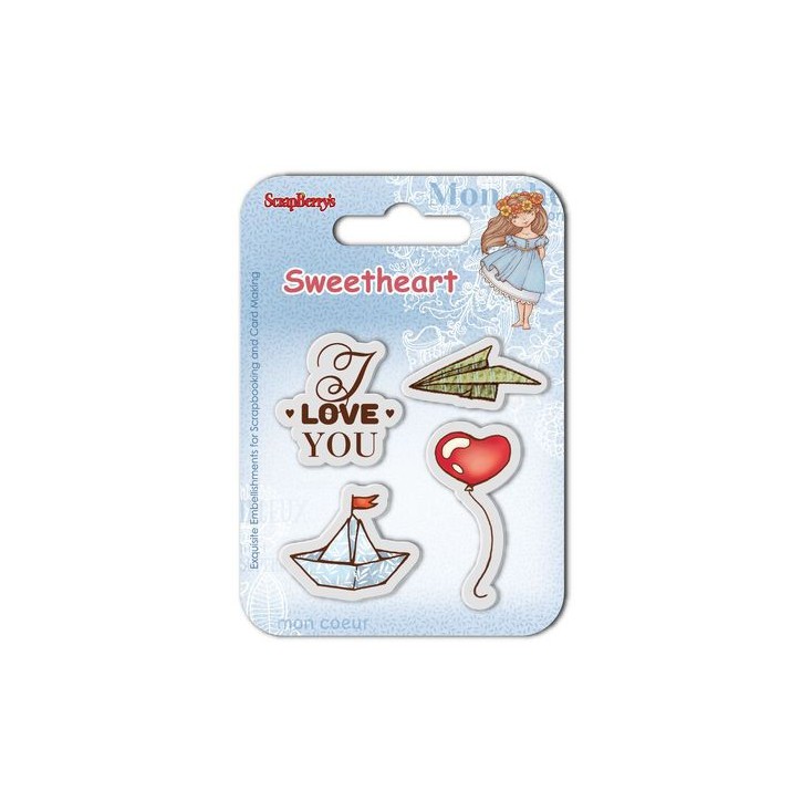 Scrapberry's - Set of clear rubber stamps - Sweetheart No. 5