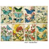 Decorer - Set of mini scrapbooking papers - Butterflies