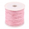 Cotton Waxed Cord - Ø1mm - one spool - baby pink