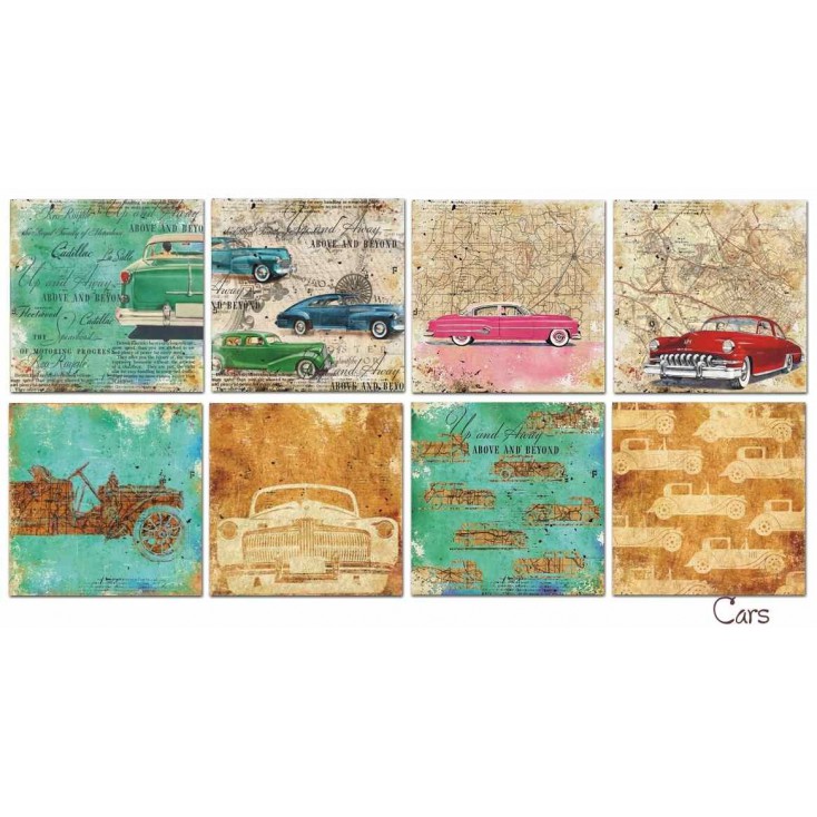 Decorer - Set of scrapbooking papers - Cars
