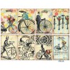 Decorer - Set of mini scrapbooking papers - The Bicycle