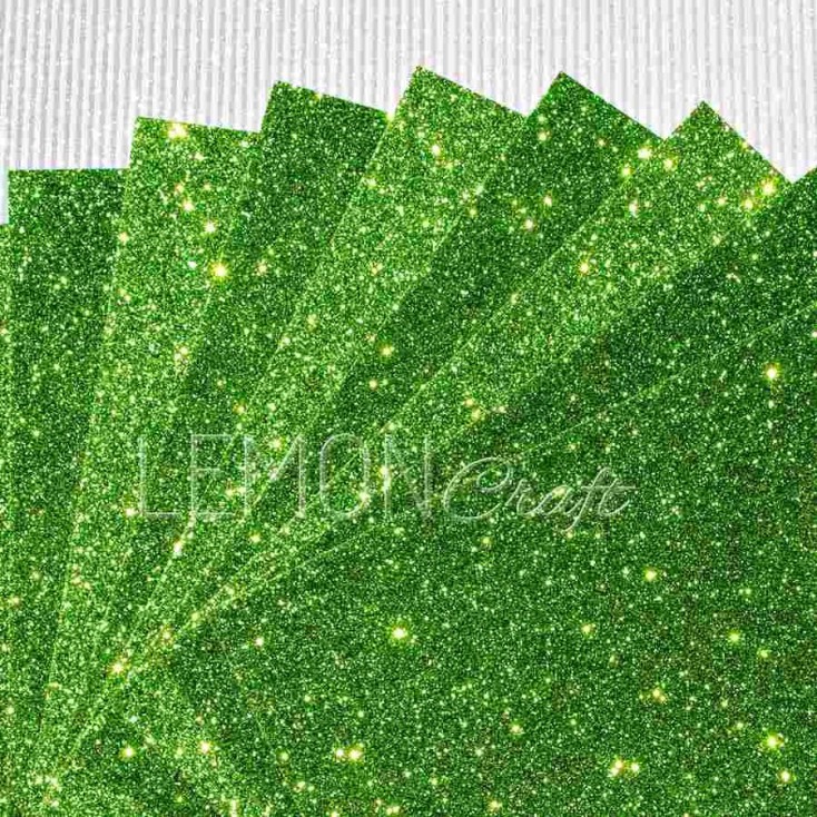 Glitter paper - light green