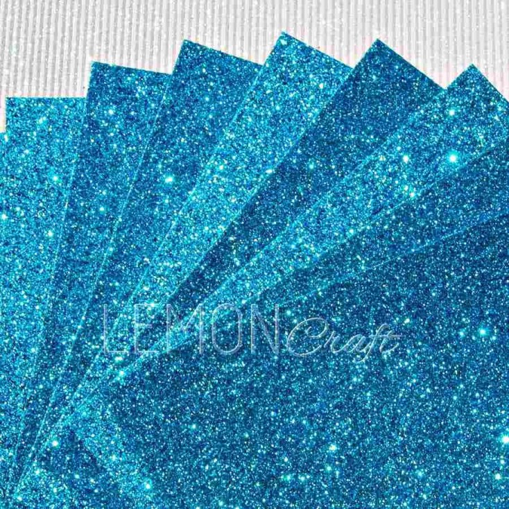 Glitter paper - turquoise