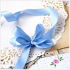 Satin, double-sided ribbon - 1 meter - baby blue