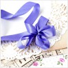 Satin, double-sided ribbon - 1 meter - lilac