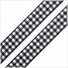 Checkered ribbon - 1 meter - black