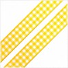 Checkered ribbon - 1 meter - yellow