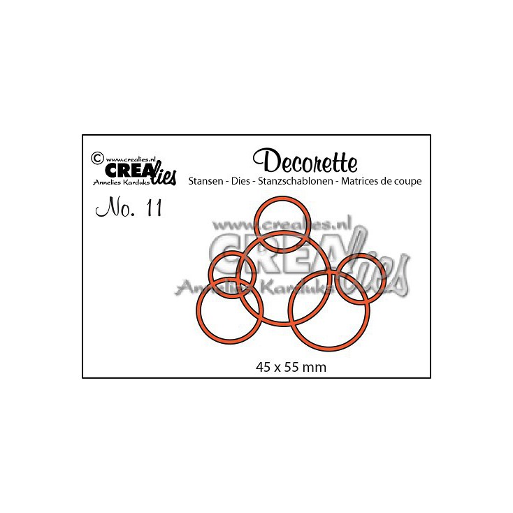 Crealies - Decorette die no. 11 - Interlocking circles