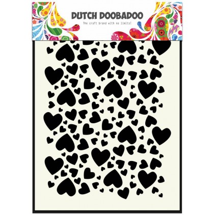 Dutch Doobadoo - Maska, szablon A5 - Serca