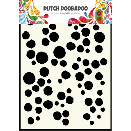 Dutch Doobadoo - Maska, szablon A5 - Grunge Dots