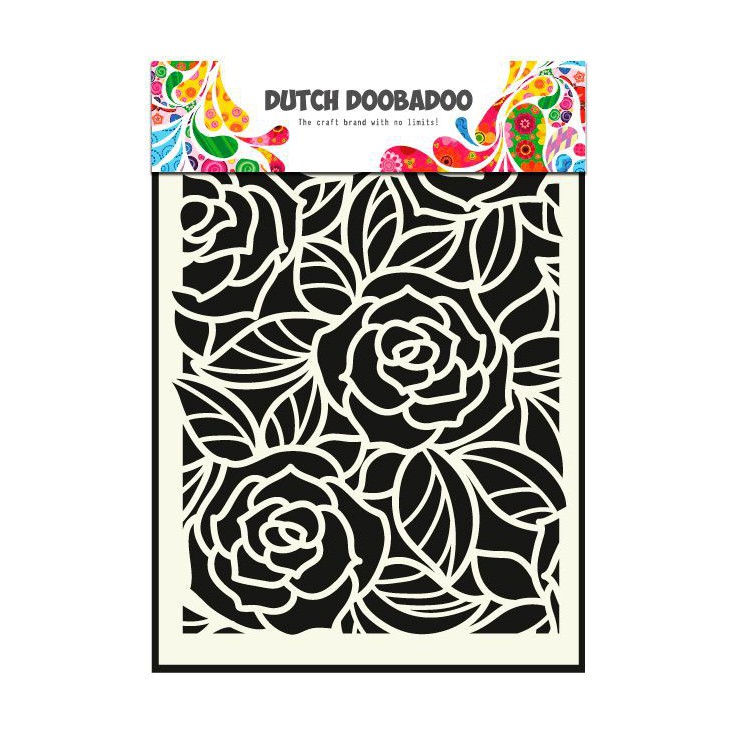 Dutch Doobadoo - Mask, stencil, template A5 - Big Roses