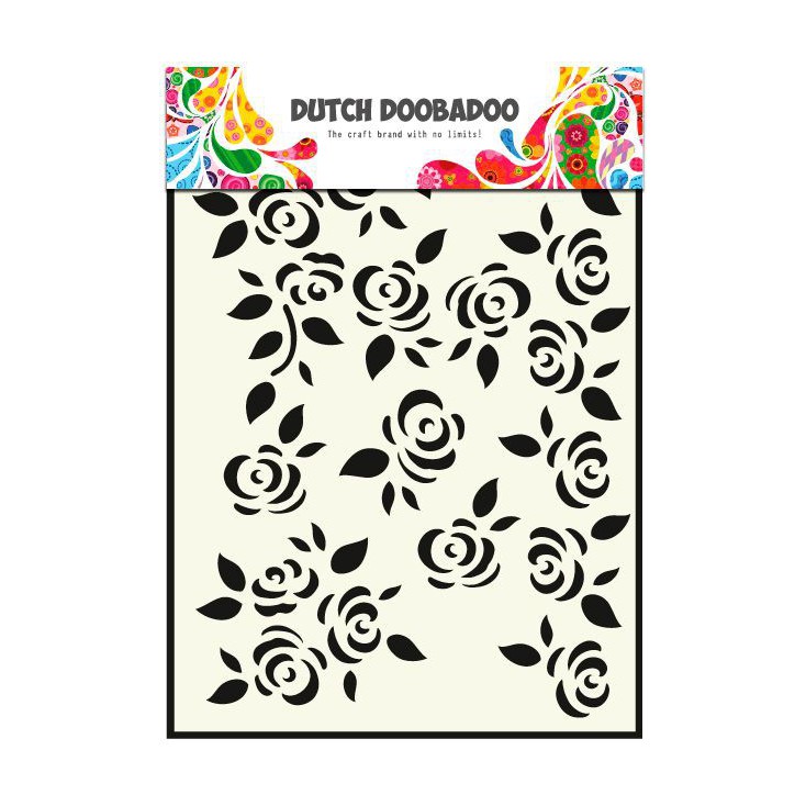 Dutch Doobadoo - Maska, szablon A5 - Róże