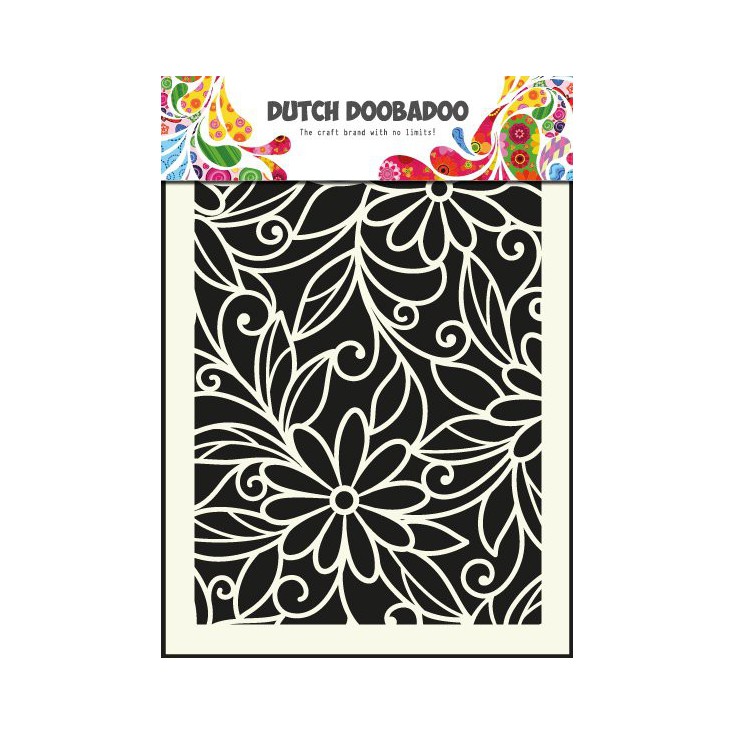 Dutch Doobadoo - Mask, stencil, template A5 - Flower Swirl