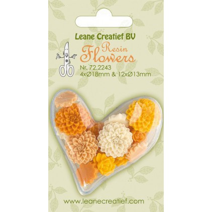 Lean Creatief - Resin Flowers - Peonies in yellow colors