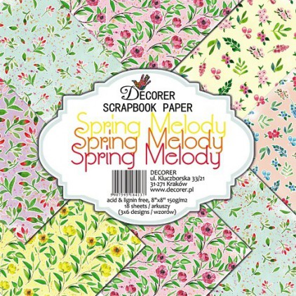 Decorer - Set of scrapbooking papers - Spring Melody