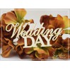 The inscription Wedding day, large - laser cut decor - light chipboard - SnipArt
