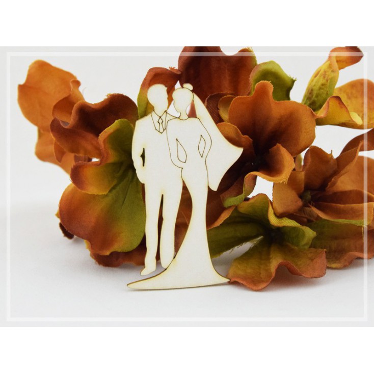 Young couple - scrapbooking cardboard - laser cut element - SnipArt