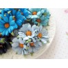 Daisy flower set - mix of blue - 25 pcs