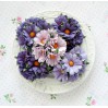 Daisy flower set - mix of purple - 25 pcs
