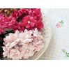 Zestaw papierowych kwiatów - miks brązowo-różowy - 25 sztuki