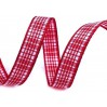 Checkered ribbon - 1 meter - darc red