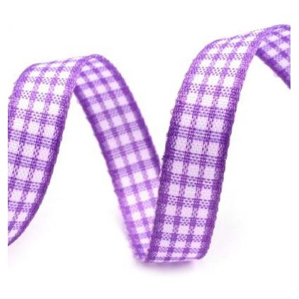 Checkered ribbon - 1 meter - violet