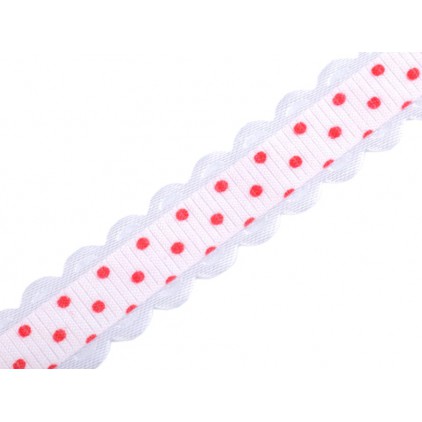 Grosgrain ribbon - 1 meter - red dots