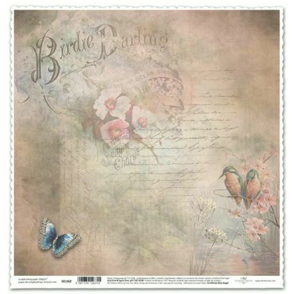 Scrapbooking paper vintage writing - ITD Collection SCL562