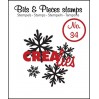 Stempel silikonowy - Śnieżynki 4 - Crealies - Bits & Pieces no. 34