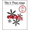 Clear stamp - Snowflakes 1 - Crealies - Bits & Pieces no. 31
