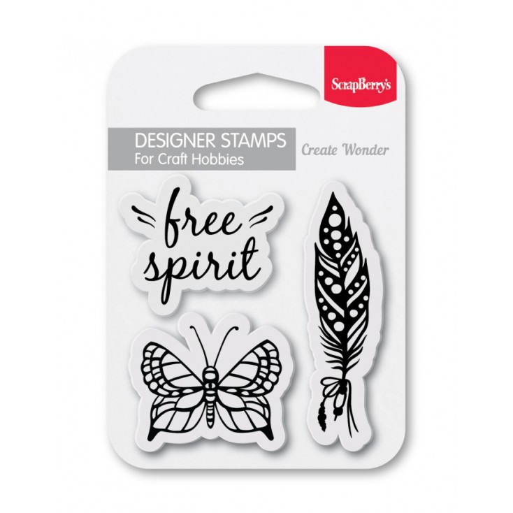 Set of clear stamps - ScrapBerry's - Free Spirit