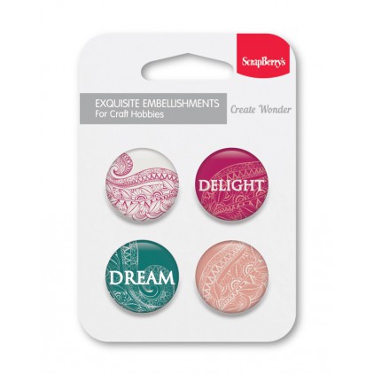 Selfadhesive buttons/badge - ScrapBerry's - Delight