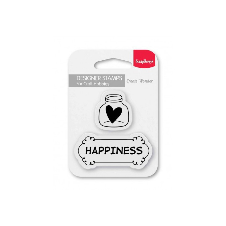 Set of clear stamps - ScrapBerry's - Happiness